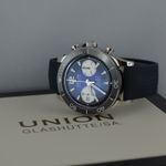 Union Glashütte Noramis Chronograph D012.927.18.057.00 (Unknown (random serial)) - Blue dial 43 mm Steel case (2/5)