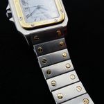 Cartier Santos 2961 (1990) - White dial 41 mm Gold/Steel case (2/5)