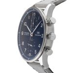 IWC Portuguese Chronograph IW371491 (Onbekend (willekeurig serienummer)) - Blauw wijzerplaat 41mm Staal (6/8)