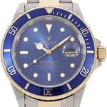Rolex Submariner Date 16613 (Unknown (random serial)) - Blue dial 40 mm Gold/Steel case (2/5)