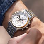 Ebel 1911 1134901 (1980) - White dial 38 mm Gold/Steel case (1/8)