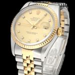 Rolex Datejust 36 16233G (1990) - Champagne dial 36 mm Gold/Steel case (6/8)