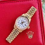 Rolex Lady-Datejust 69178 (1987) - Wit wijzerplaat 26mm Geelgoud (2/8)