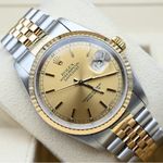 Rolex Datejust 36 16233 (1997) - Champagne dial 36 mm Gold/Steel case (1/8)