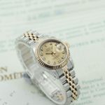 Rolex Lady-Datejust 69173 (1991) - Champagne wijzerplaat 26mm Goud/Staal (1/8)