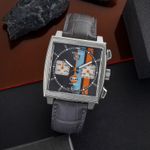 TAG Heuer Monaco Calibre 12 CAW2113.FC6250 (Onbekend (willekeurig serienummer)) - Zwart wijzerplaat 39mm Staal (1/8)