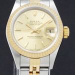 Rolex Lady-Datejust 69173 (1999) - Gold dial 26 mm Gold/Steel case (1/7)