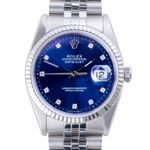 Rolex Datejust 36 16234 (1991) - Blue dial 36 mm Steel case (3/8)