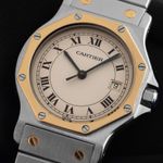Cartier Santos 187902 (1993) - White dial 30 mm Gold/Steel case (3/8)