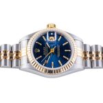 Rolex Lady-Datejust 69173 (1993) - Blue dial 26 mm Gold/Steel case (5/8)