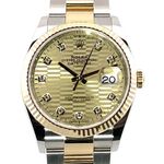 Rolex Datejust 36 126233 (2022) - Gold dial 36 mm Gold/Steel case (1/8)