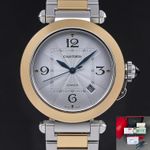 Cartier Pasha W2PA0009 (2022) - Silver dial 41 mm Gold/Steel case (1/8)