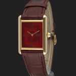 Cartier Tank Louis Cartier WGTA0093 (2022) - Red dial 26 mm Yellow Gold case (1/8)