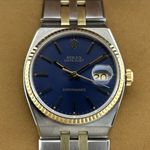 Rolex Datejust Oysterquartz 17013 (1978) - Blue dial 36 mm Gold/Steel case (1/8)