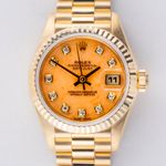 Rolex Lady-Datejust 79178 (1997) - Orange dial 26 mm Yellow Gold case (3/8)