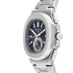 Patek Philippe Nautilus 5980/1A-001 (2008) - Blauw wijzerplaat 41mm Staal (3/6)