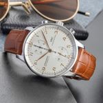 IWC Portuguese Chronograph IW371445 (Unknown (random serial)) - Silver dial 41 mm Steel case (2/8)