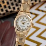 Rolex Lady-Datejust 69178 (1986) - White dial 26 mm Yellow Gold case (3/8)