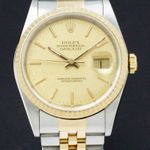 Rolex Datejust 36 16233 (1989) - Goud wijzerplaat 36mm Goud/Staal (1/7)