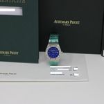 Audemars Piguet Royal Oak 14790ST (2002) - Blauw wijzerplaat 36mm Staal (7/7)