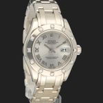 Rolex Lady-Datejust Pearlmaster 80319 (Unknown (random serial)) - Silver dial 29 mm White Gold case (4/8)