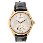 Rolex Cellini Dual Time 50525 (2017) - Wit wijzerplaat 39mm Roségoud (1/4)