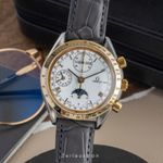 Omega Speedmaster Reduced 3131.20 (1991) - Wit wijzerplaat 39mm Goud/Staal (1/8)