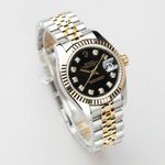 Rolex Lady-Datejust 179173 (2009) - Black dial 26 mm Gold/Steel case (2/8)