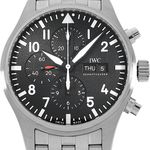 IWC Pilot Chronograph IW377710 (2021) - Zwart wijzerplaat 43mm Staal (2/5)