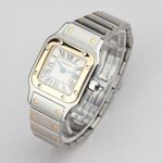 Cartier Santos Galbée 1567 (2018) - White dial 24 mm Gold/Steel case (4/8)