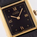 Cartier Tank 59005 (1990) - Zwart wijzerplaat 31mm Zilver (3/7)