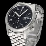 IWC Pilot Chronograph IW370607 (2004) - Zwart wijzerplaat 39mm Staal (6/8)