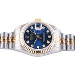 Rolex Lady-Datejust 69173 (1993) - Blue dial 26 mm Gold/Steel case (5/8)