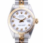 Rolex Lady-Datejust 69173 (1985) - White dial 26 mm Gold/Steel case (3/8)