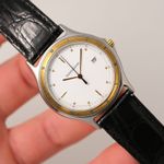 Jaeger-LeCoultre Vintage 114.5.13 (1990) - White dial 35 mm Steel case (7/8)