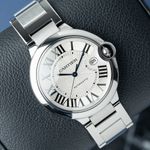 Cartier Tank WSTA0052 (Onbekend (willekeurig serienummer)) - Wit wijzerplaat 34mm Staal (2/8)