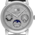 A. Lange & Söhne Langematik Perpetual 310.025 (Unknown (random serial)) - Silver dial 39 mm Platinum case (1/8)