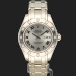 Rolex Lady-Datejust Pearlmaster 80319 (Unknown (random serial)) - Silver dial 29 mm White Gold case (2/8)