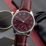 IWC Portuguese Automatic IW358315 (Unknown (random serial)) - Red dial 40 mm Steel case (1/8)