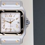 Cartier Santos Galbée 2319 (2001) - Zilver wijzerplaat 29mm Staal (5/8)