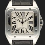 Cartier Santos 100 W20073X8 (2017) - Zilver wijzerplaat 41mm Staal (2/8)