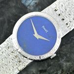 Piaget Vintage 9701 A 6 (1970) - Blauw wijzerplaat 24mm Witgoud (8/8)
