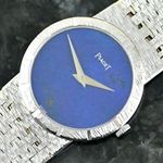 Piaget Vintage 9701 A 6 (1970) - Blauw wijzerplaat 24mm Witgoud (1/8)
