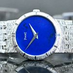 Piaget Vintage 9701 A 6 (1970) - Blauw wijzerplaat 24mm Witgoud (2/8)