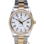 Rolex Oyster Perpetual Date 15053 (1983) - White dial 34 mm Gold/Steel case (4/8)