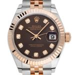 Rolex Lady-Datejust 279171 (2021) - Brown dial 28 mm Gold/Steel case (1/7)