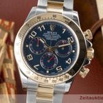 Rolex Daytona 116523 (Onbekend (willekeurig serienummer)) - Blauw wijzerplaat 40mm Goud/Staal (3/8)
