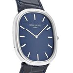 Patek Philippe Golden Ellipse 5738P-001 (2022) - Blue dial 35 mm Platinum case (5/6)