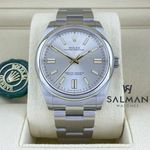 Rolex Oyster Perpetual 41 124300 (2023) - Zilver wijzerplaat 41mm Staal (1/4)