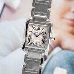 Cartier Tank Française W50012S3 (2005) - Zilver wijzerplaat 20mm Witgoud (3/8)